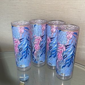 Lilly Pulitzer Tumblers Set of 4 in Kaleidoscope Coral